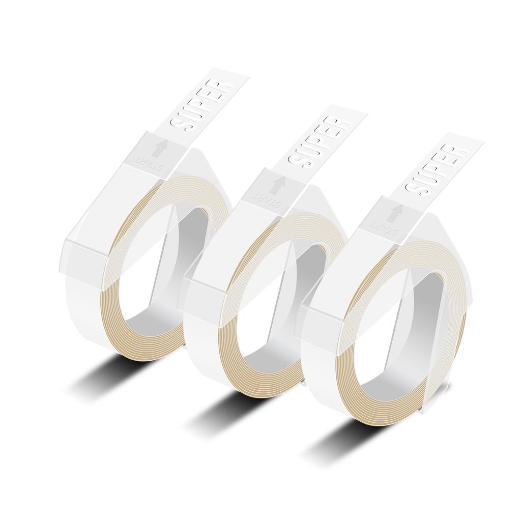 3/5/10PCS 3D Embossing Tapes Compatible for Dymo 520109 898130 9mm/12mm Label Tape For DYMO Embossers Xpress 12965 12966 Maker