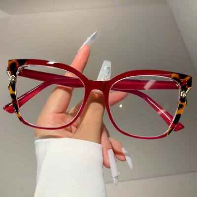 2025 New Vintage Fashion Cat Eye Anti-blue Light Glasses for Women Trendy Design Colorful Frame Eyewear