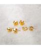 K10 Hollow Flat Shell Hoop Stud Earrings Yellow Gold 00 [Kokoshnik] (100)