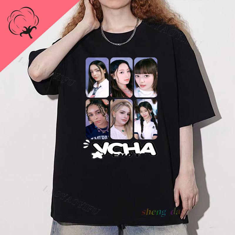 

США K-POP Vcha Портрет Футболка Хлопок Повседневная Корейская Популярная Одежда KG Kendall Keylee Camila Горячие Новые Футболки с Графическим Принтом S