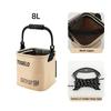 8L/13L Collapsible Bucket, Portable Waterproof Fishing Camping Bucket, Foldable Pail with Ergonomic Handle Outdoor Gear Tool