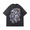 American Hip Hop Retro Spoof Fun Printed Short-Sleeved T-Shirt Men'S And Women'S Street Trendy Brand Lazy Half-Sleeved Tee Shirt
