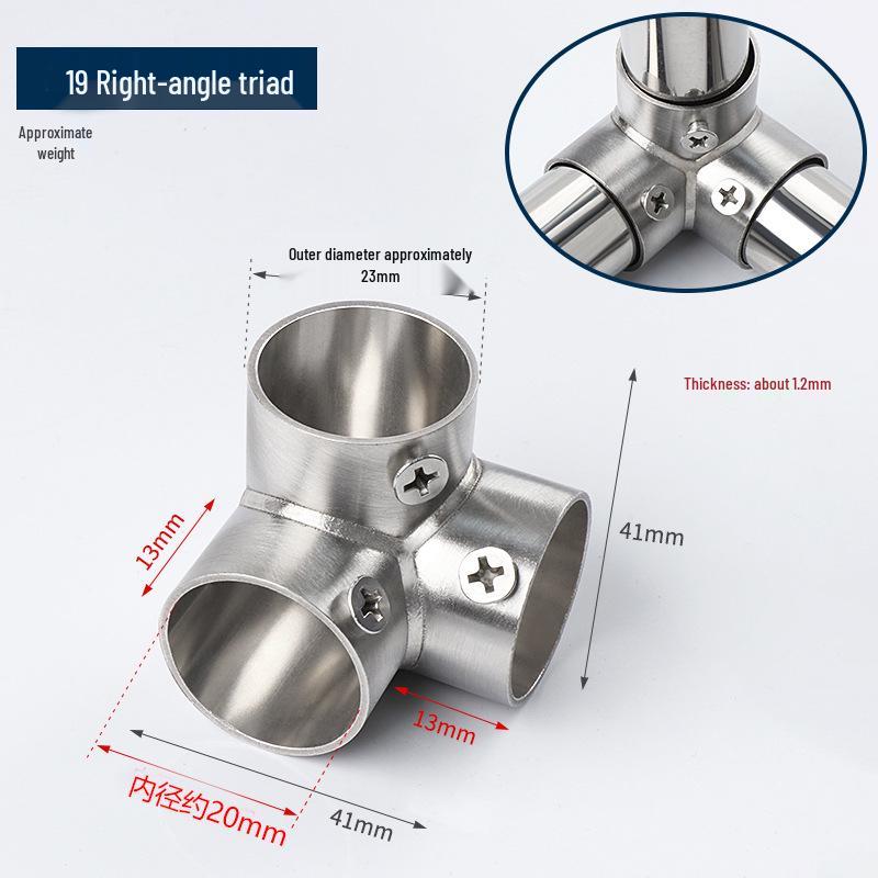 Stainless Steel Pipe Fittings for Clothes Racks and Shelves