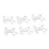 100pcs Dog Shape Paper Clips Crtively Cute Plated Metal Bookmark Paper Clips for Students Stationery