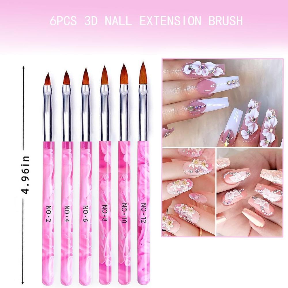 

19Pcs Acrylic Nail Brush Set Easily Wash Dotting Pen New Carving Pen