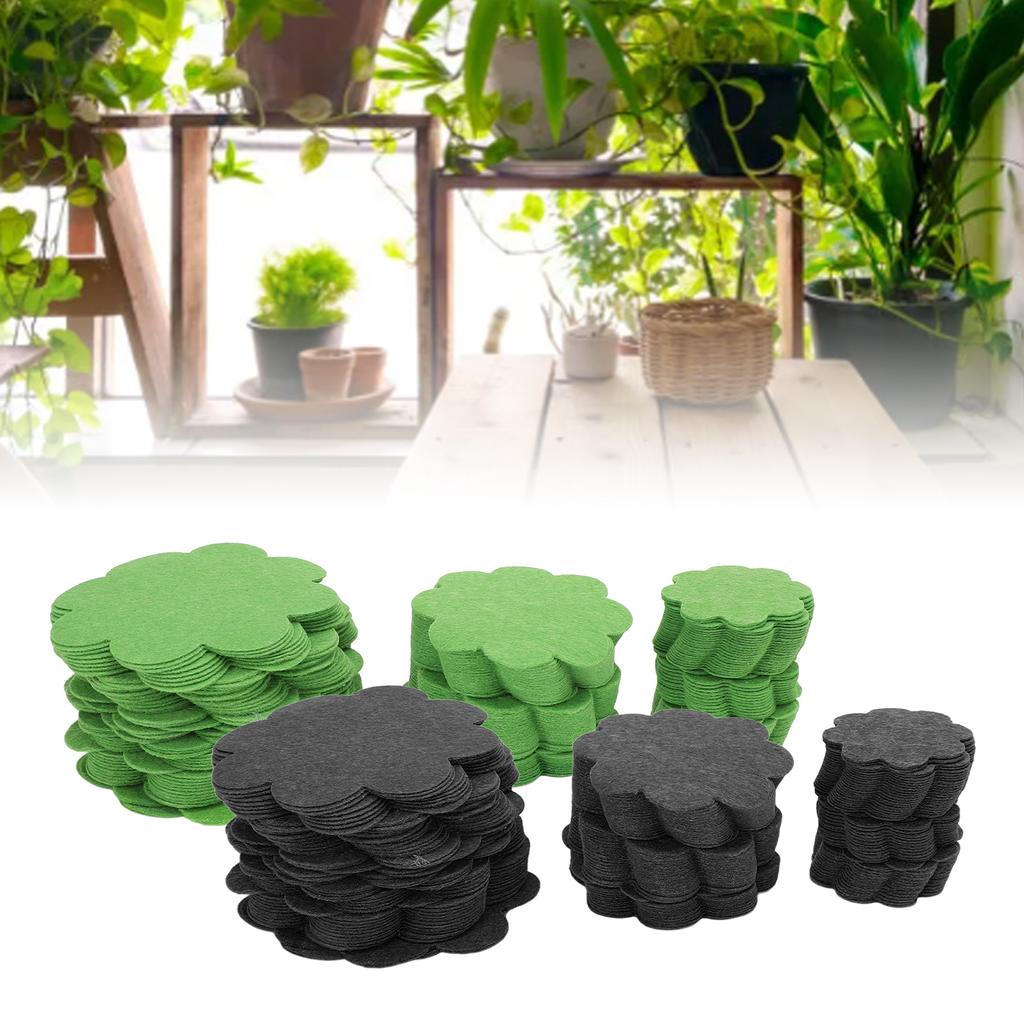 150PCS Plant Pot Hole Pads Flower Shape Bonsai Pot Bottom Drainage Gasket Breathable Water Permeable