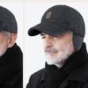 Men Autumn Winter Hat Outdoor Thick Warm Adjustable Earmuffs Baseball Cap