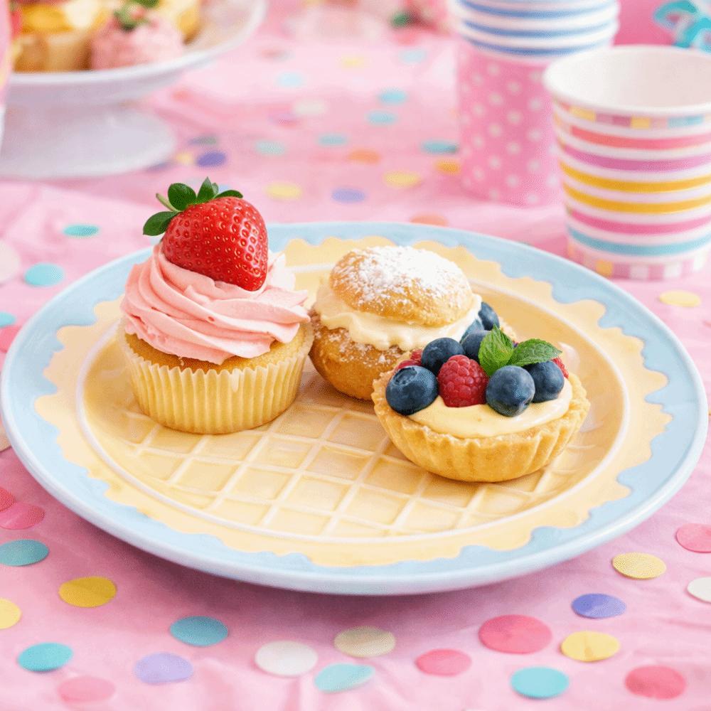 Eiscreme-förmige Keramik-Joghurt-Schale Cremefarbene Essteller Minimalistischer Frühstücksteller Café
