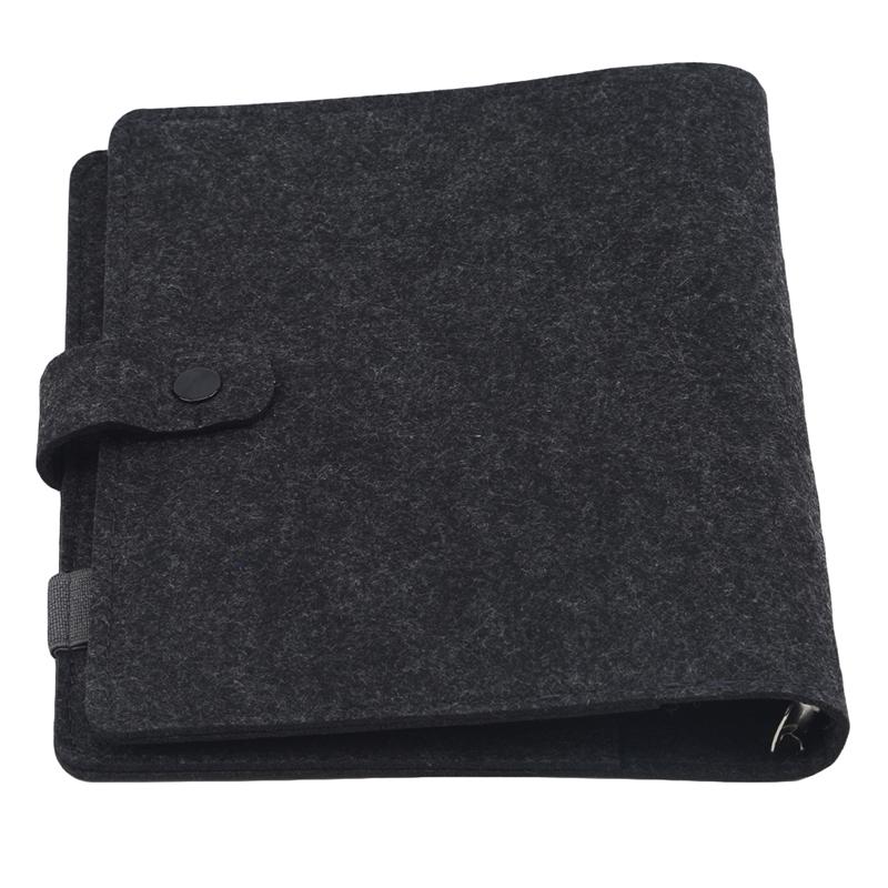 Student Replacement Cover Felt Notebook Shell Spiral Binder Traveler A5 A6 1Pc 6 Hole