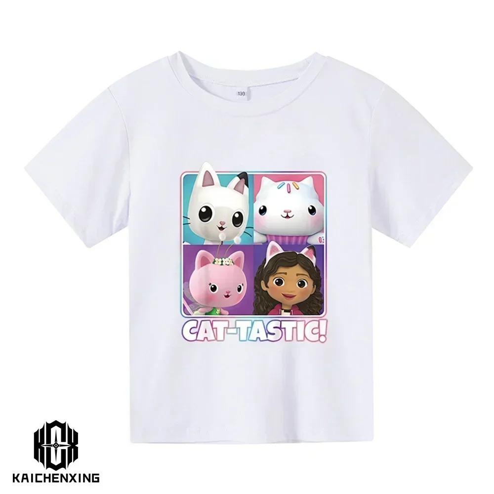 

Cute Gabbys Doll House Cartoon Kids T-Shirts 2026 Summer Short Sleeve Children Tops for Girls And Baby Boys Funny Clothing 100