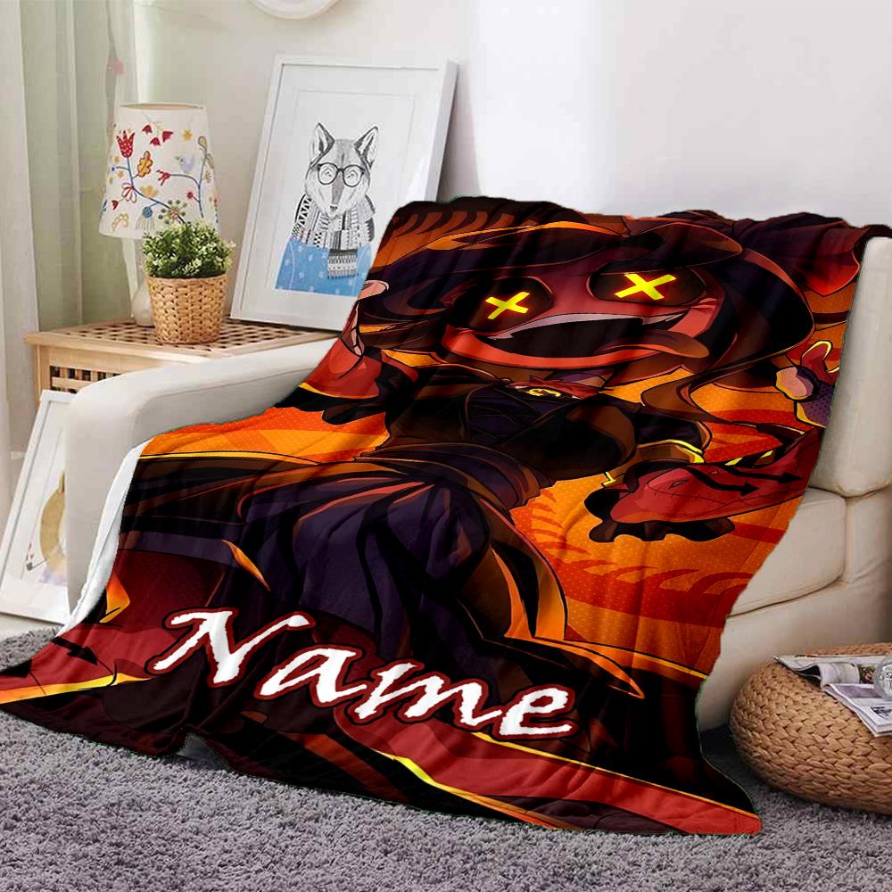 Custom Name Murder Drones Theme Printed Blanket - Perfect for Couch, Bed, Travel & Outdoor Use | Machine Washable, Cozy & Durable.