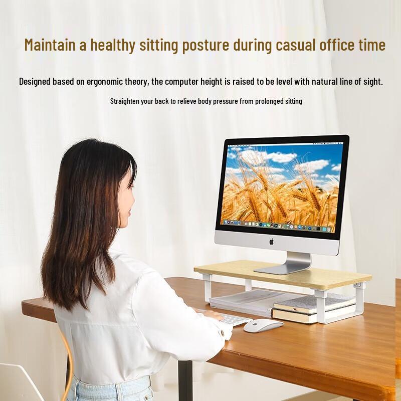 Ugreen Wood Grain Monitor & Laptop Riser Stand