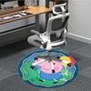 1pz Tappeto Sedia George Pig per Ufficio Antiscivolo, Tappeto Lavabile in Lavatrice per Ufficio, Stanza Decorazione Festiva per Natale, Compleanno Poliestere