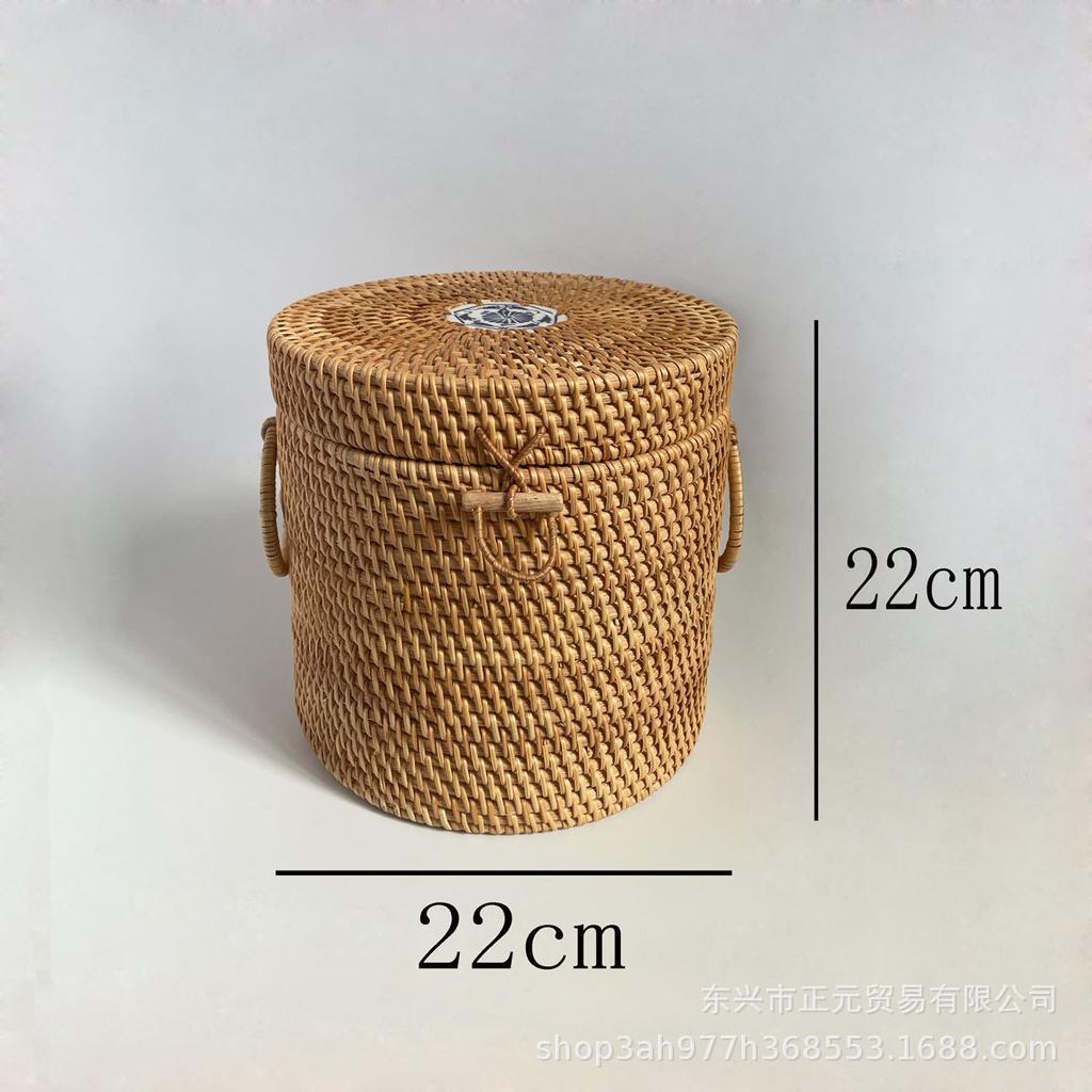 Rattan storage box, tea storage tank, candy snack storage basket, jewelry storage box.