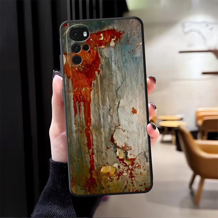 Funda Phone Cover Case for Moto Edge 20 30 X30 Pro S30 Pro Retro Rust Marks