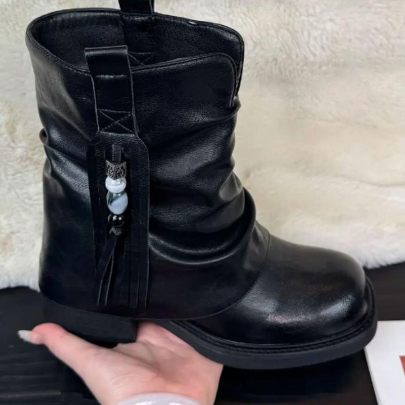 

Men Women Boots Designer New Ankle Fashion High Heels Suede Beaded Shoes Pumps Chelsea Elegant Chunky Dress Mujer Botas 39