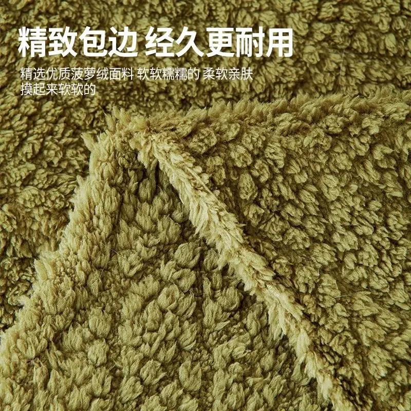 Double Sided Usable Plush Sofa Cover Fabric Multiple Functions Anti Slip Plush Blanket Advanced Anti Cat Scratch Sofa Cushion