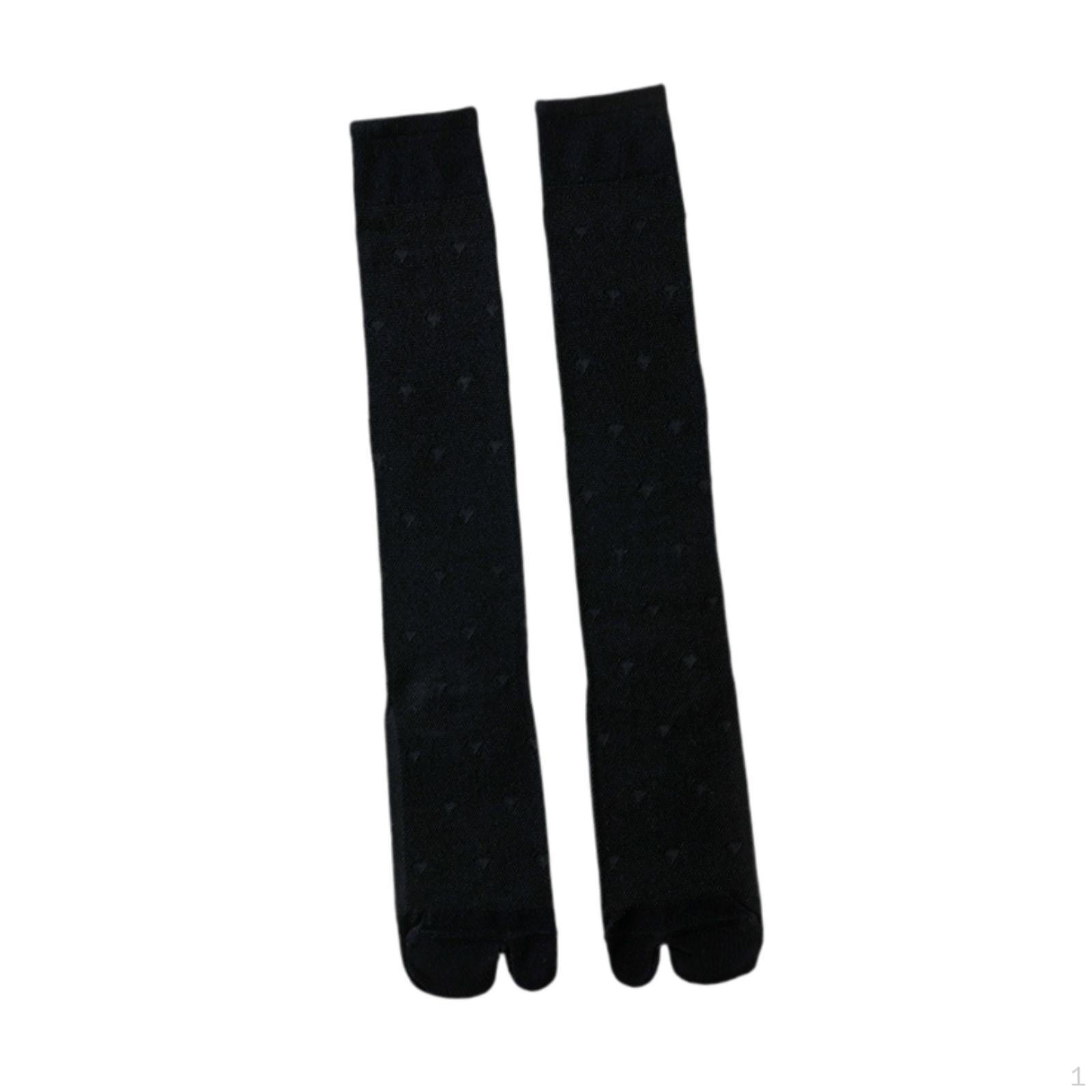 

Повседневные сандалии с раздельными длинными чулками и разделителем для большого пальца для женщин, аксессуары чёрный