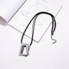 Accessories Necklace Fashion Fashion Geometric Two-Color Long Women'S Metal Sweater Chain