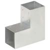 VidaXL Post Connector L-Shape Galvanized Metal 91x91 Mm