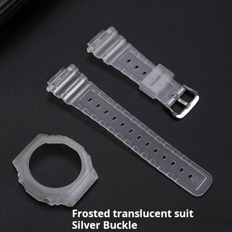 Per Casio G-SHOCK Ottagono Fattoria Quercia GA-2100 GA-2110 TPU Rimodellare trasparente Cinturino per orologio Custodia Cinturino in silicone per orologio ga2100 uomo Braccialetto