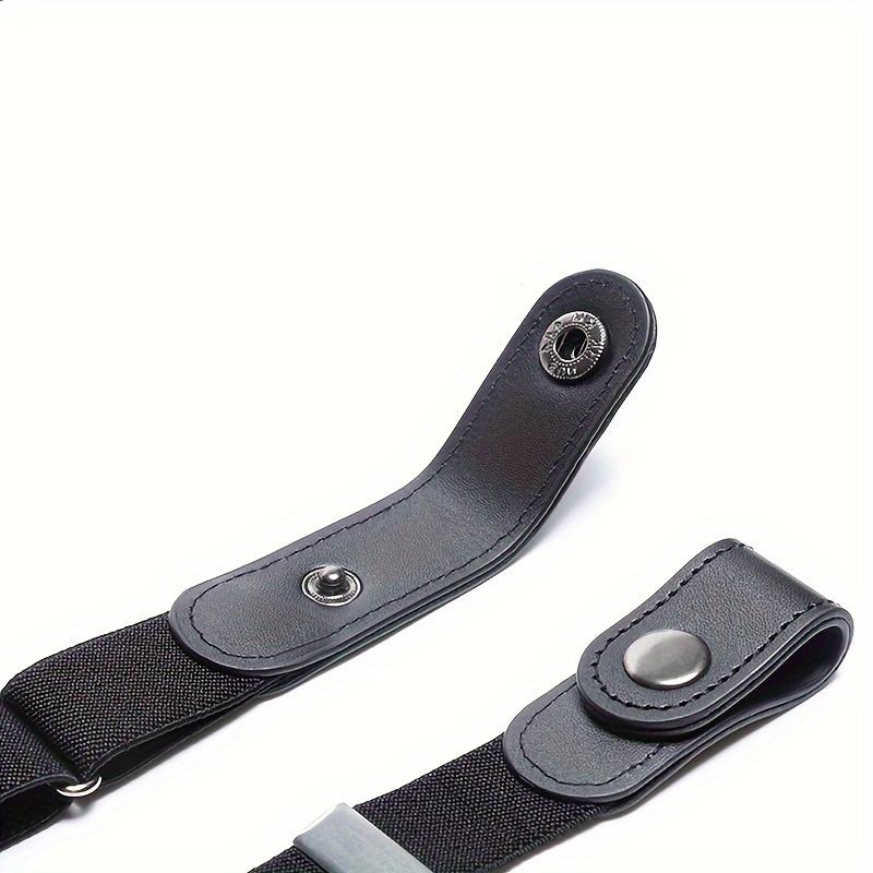 1pcs Black Belt Adjustable Length Design Suitable for All Body Types Lazy Invisible No-hole Waistband Belt