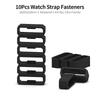 10Pcs 26mm Silicone Replacement Secure Rings Watch Fasteners Band Keepers Strap Loops Compatible with GARMIN Watch, Black