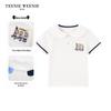 Teenie Weenie Kids Unisex Bear Ear Lapel 5A Antibacterial Cotton T-Shirt
