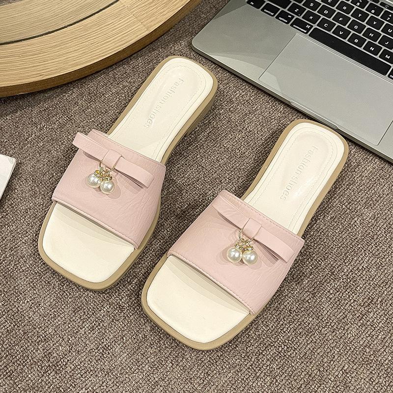 Fairy wind cool slippers 2025 summer new classic cool slippers elegant, fashionable and comfortable outer one-word slippers female