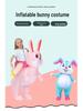 Cycling Style Full Body Easter Bunny Inflatable Costume - Blue Pink Festival Cosplay Doll