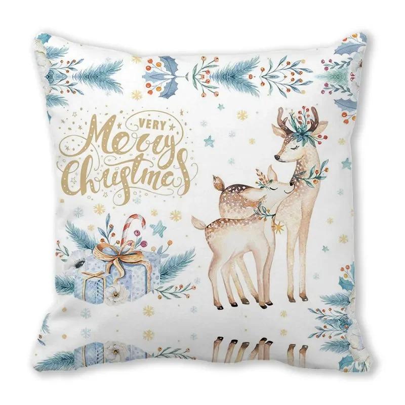 Christmas Themed Pillowcases Car Accessories Office Santa Claus Living Room Sofa Home Pillowcases