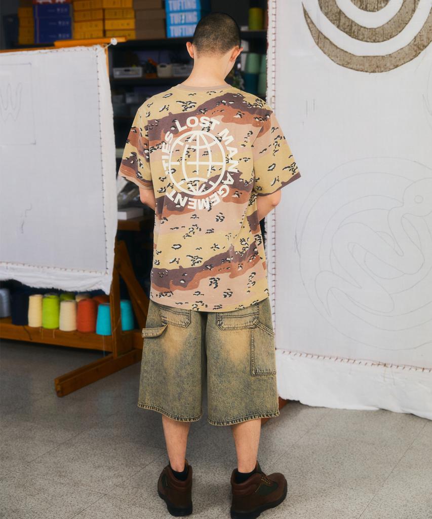 LMC Brush Washed Denim Carpenter Shorts Sand