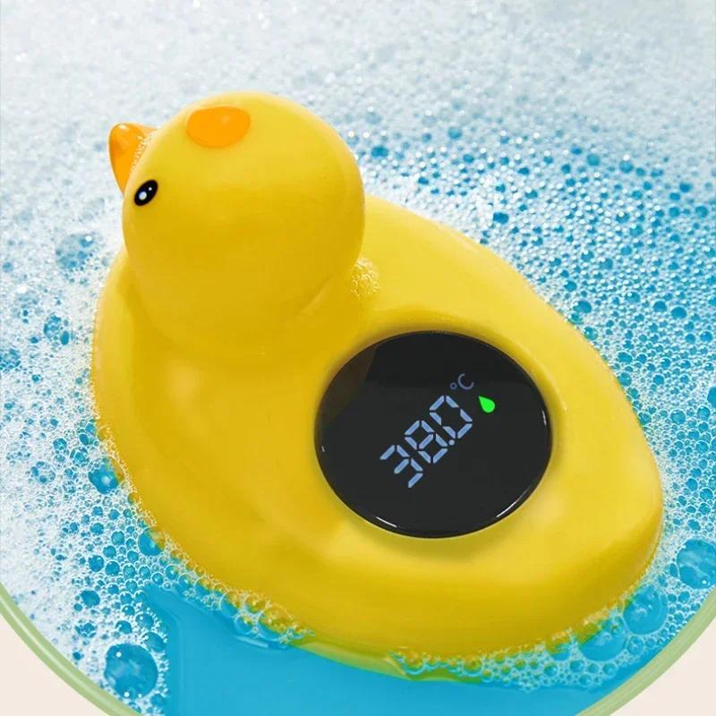 Kleine gelbe Ente Thermometer Baby Badewanne Dusche Wasserthermometer Baby Safe Temperatursensor schwimmende wasserdichte Baby