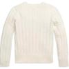 Polo Ralph Lauren Solid Color Round Neck Cable Knit Cardigan Kids Cardigans White 313962548-002