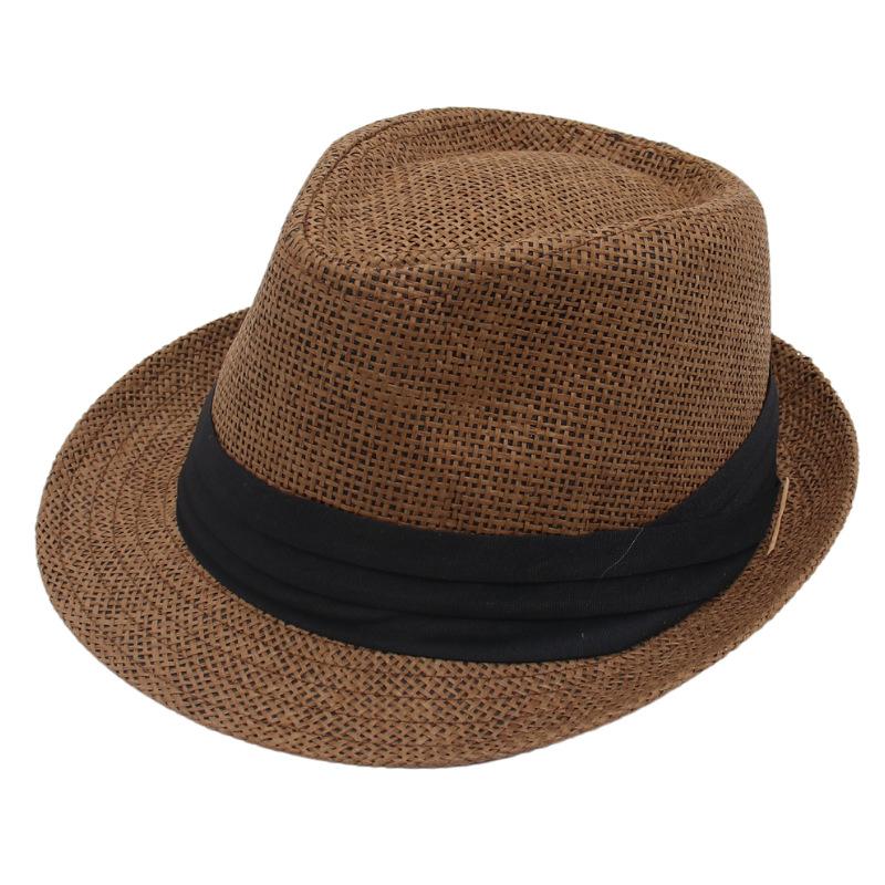 

Wide Black Webbing Foreign Trade Top Hat Square Performance Singing And Dancing Jazz Hat Pop Musician Spring And Summer Casual Versatile Hat One size темно-коричневого кольору