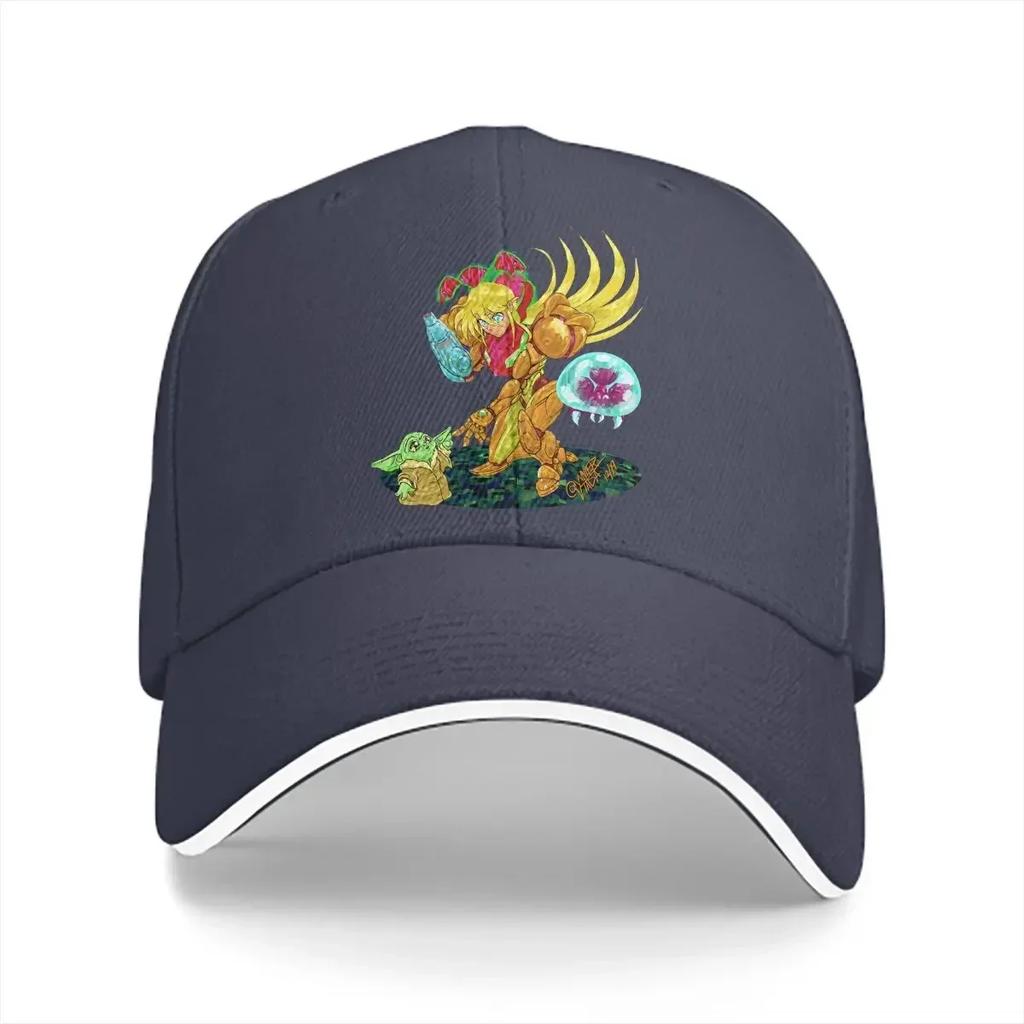 Washed Unisex's Baseball Cap Samus Is The Best Mom Trucker Snapback Caps Dad Hat Super Metroid Golf Hats