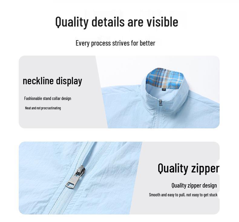 Summer UV Protection Lightweight Unisex Jacket - Thin, Ice-Cool, Outdoor Sun Shield