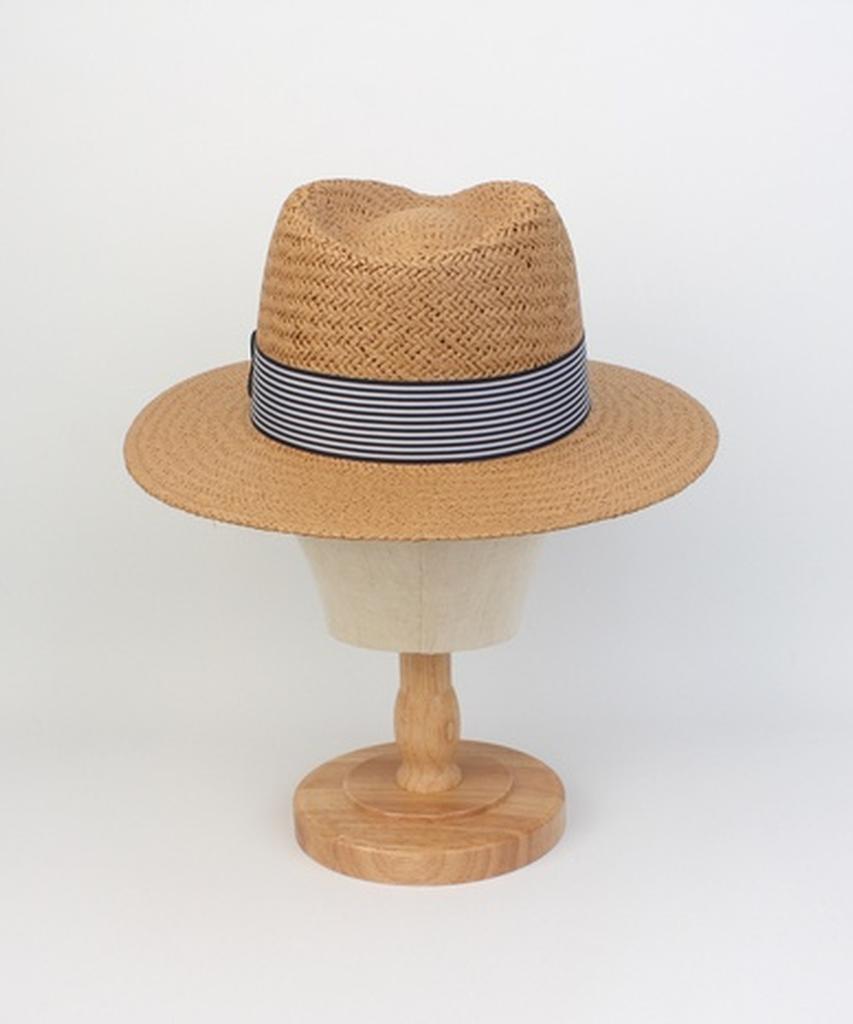 Yunibeosyeolkemiseuteuli Stripe Line Summer Brown Fedora - Big Size Summer Fedora