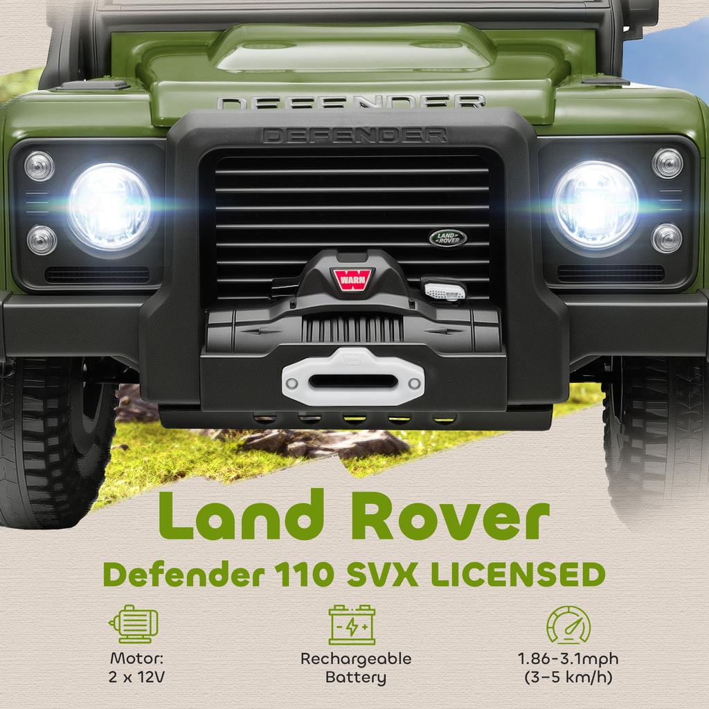Kids Ride On Car with Remote Control, Music, Horn, 4 Spring Suspension Wheels, LED Lights for 3-5 Years Old, Green