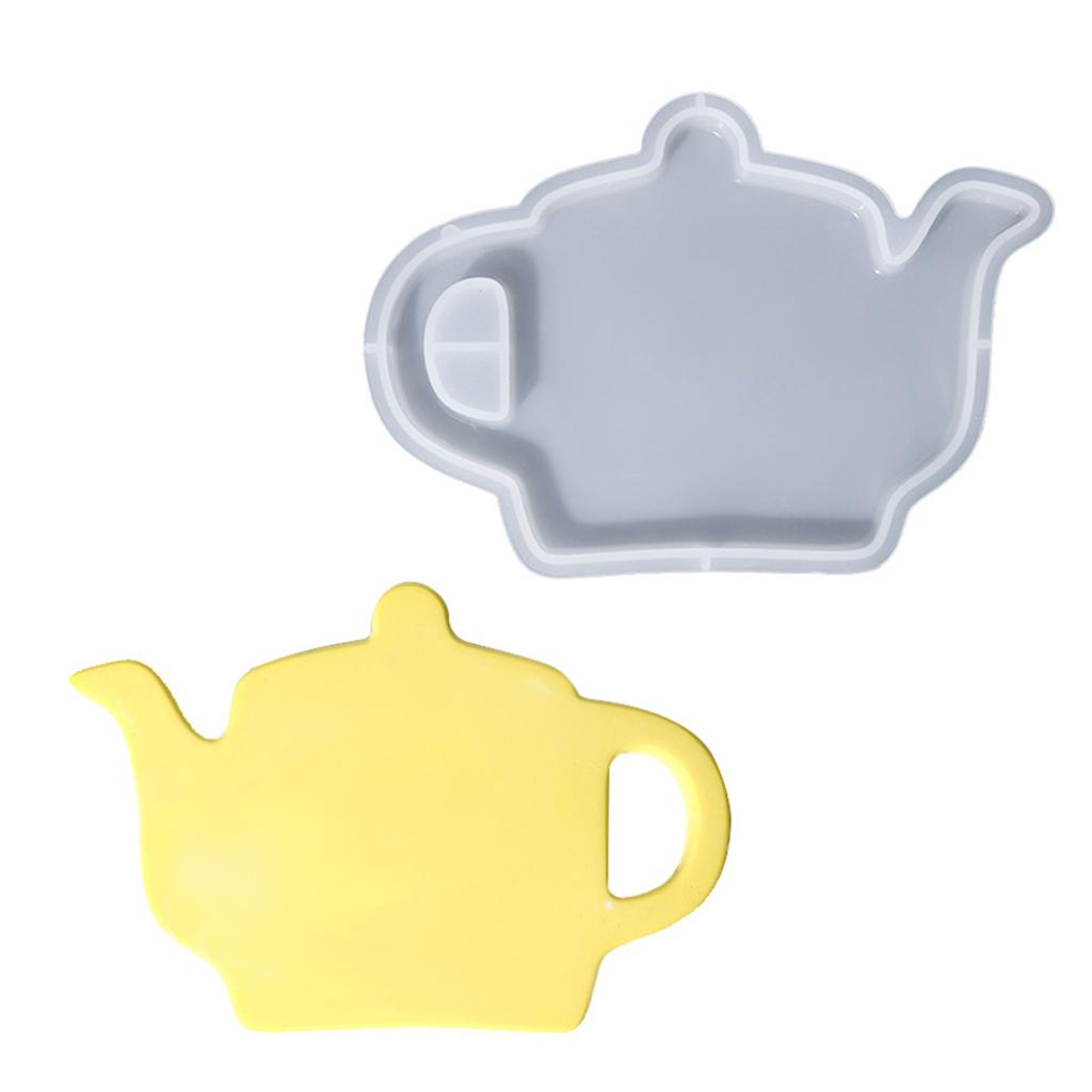 Silicone Resin Cup Pad Moulds Teapot Shape Resin Coasters Molds Silicone Craft Molds Suitable for Craft Enthusiasts