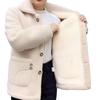 Autumn Winter Women Jacket Coat Elegant Jacket Women's Lapel Long Sleeve Imitation Lamb Wool Coat Thickened Single Warm Coat for Women