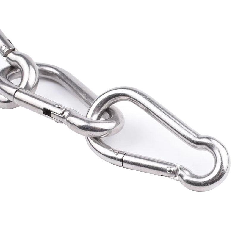 1/2PCS 304 Stainless Steel Carabiner Safety Buckles Spring Snap Hook Outdoor Climbing Camping Rope Suspension Connection Buckle