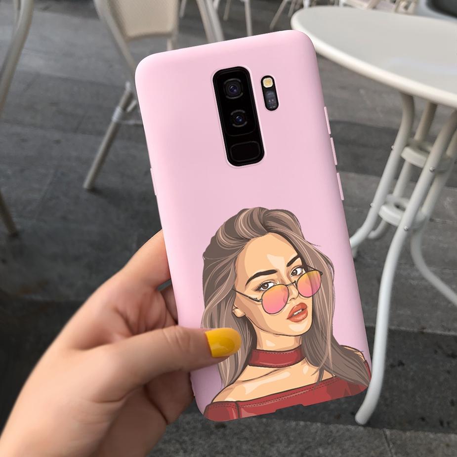 For Samsung Galaxy S9 S9+ Case Cute Fashion Cartoon Girls Cover Silicone Soft TPU Phone Case For Samsung S9 Plus S9+ Fundas Capa