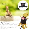 Lizard Reptile Leash Harness Set Adjustable Small Animal Harness with Traction Rope for Bearded Dragon Chameleons Outdoor Walking