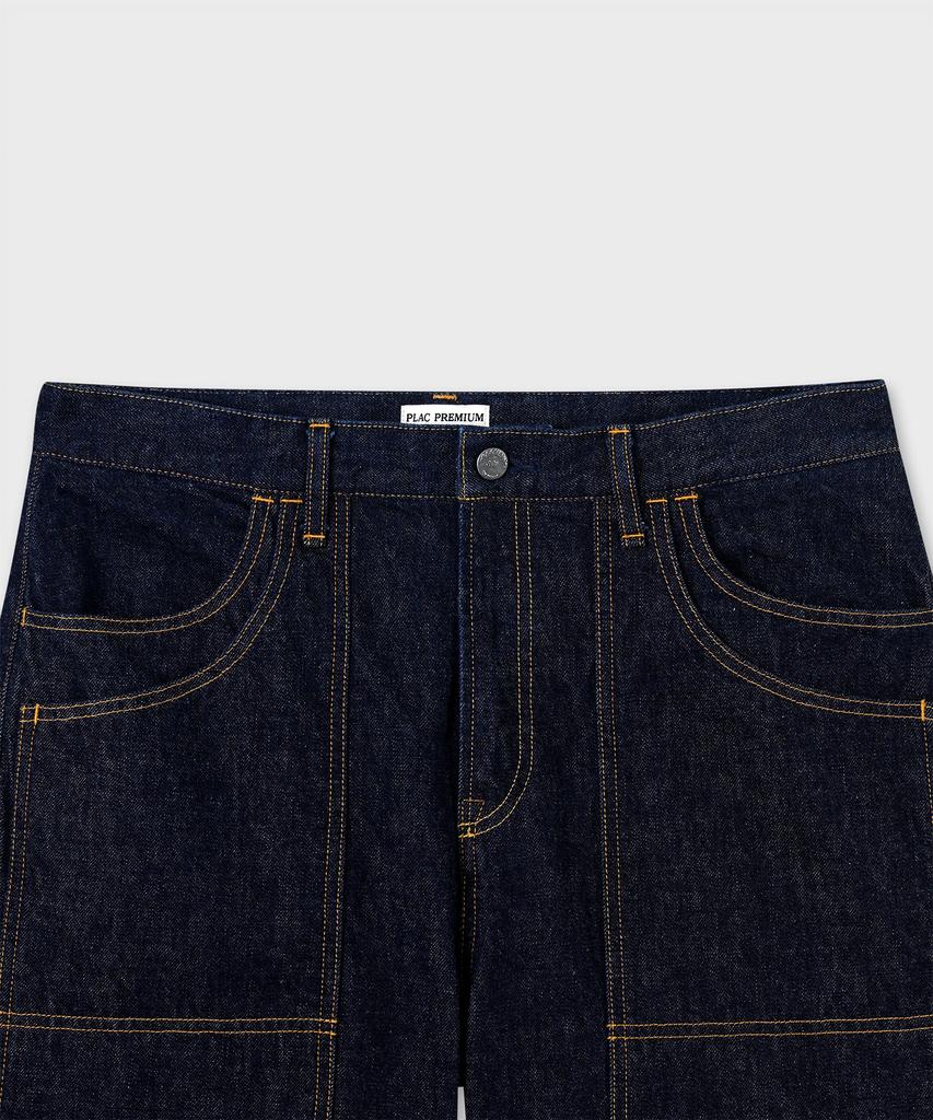 PLAC [Shiota Made] Double Knee Straight Denim_Indigo