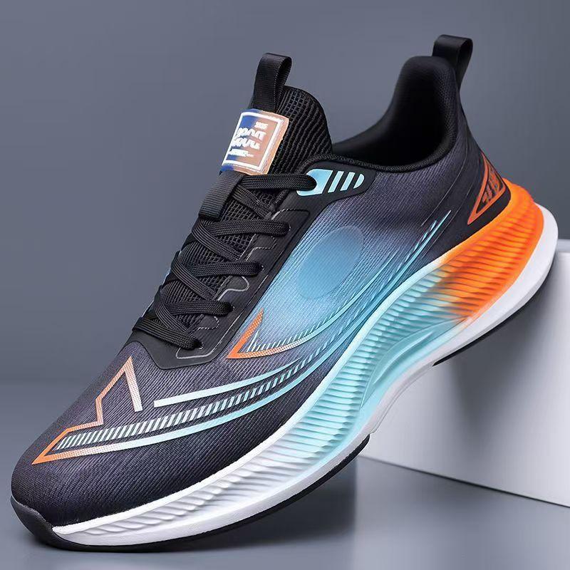 Men's shoes summer breathable mesh sneakers fashion casual shoes platform sole lightweight non-slip sneakers men's running shoes