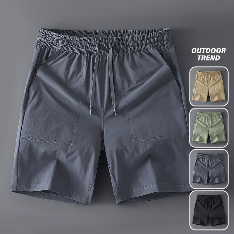 Pantaloni scurți sport casual de vară pentru bărbați, largi, cu picior drept, de lungime trei sferturi