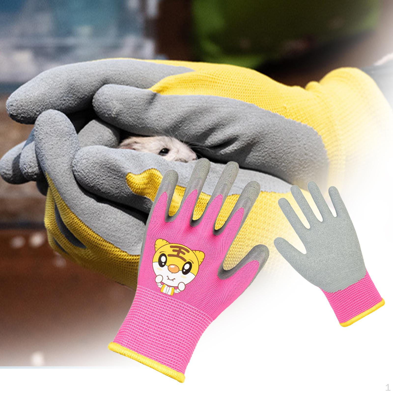 

Садовые перчатки для , 1 пара, Защита рук, Возраст 3-5 лет, Для мальчиков и девочек, Рыбалка розовый