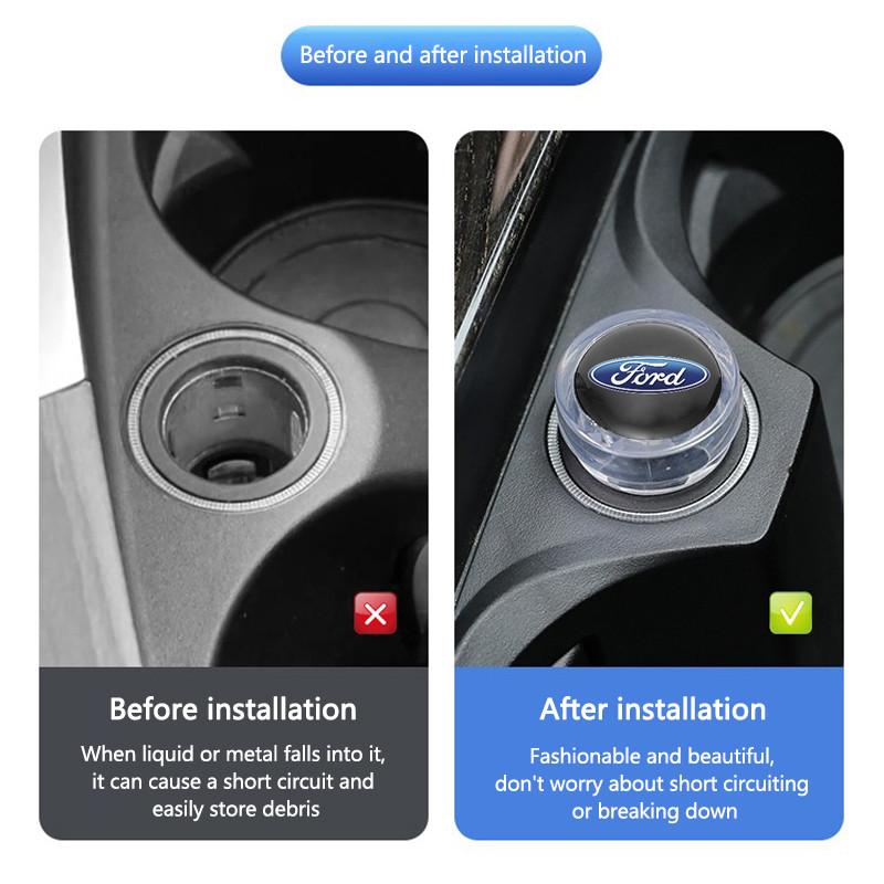 Car Interior Styling Anti Short Circuit Lighter Socket Protector Cap Weather Resistant Waterproof Dust Plug Fit Ford Ranger
