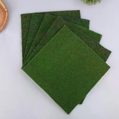 Grasmatte Grün Kunstrasen Rasenteppiche Kunstrasen Simulationsmoosrasen 30*30CM DIY Mikrolandschaft Heimdekoration